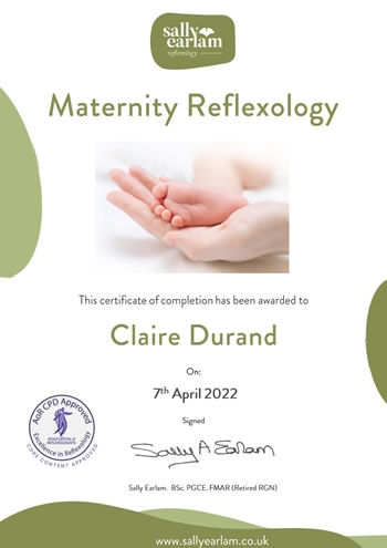 maternity reflexology cert